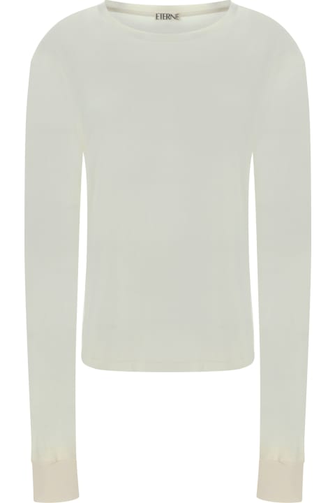 Éterne ملابس علوية لـ السيدات Éterne Boyfriend Long Sleeve Jersey