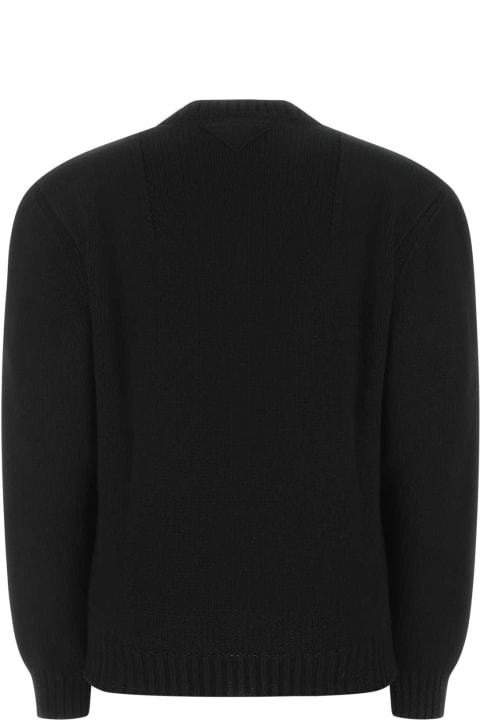 Sweaters for Men Prada Black Wool Sweater