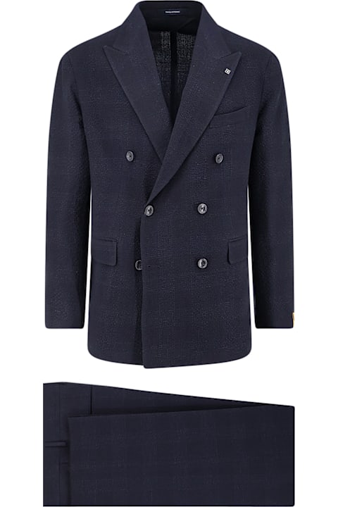 Homeware Tagliatore Double-breasted Stretch Virgin Wool Suit
