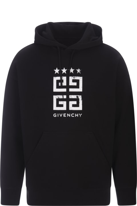 Fleeces & Tracksuits for Men Givenchy 4g Stars Hoodie In Black Cotton
