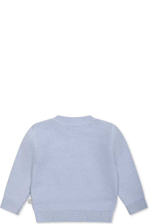 Stella McCartney Kids Clothing for Baby Girls Stella McCartney Kids Light Blue Sweater For Baby Boy With Frog