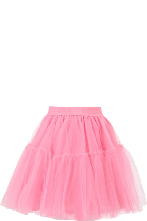 Homeware Monnalisa Pink Skirt For Girl With Logo