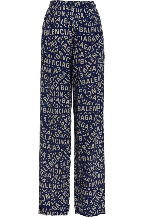 Balenciaga Clothing for Women Balenciaga Printed Silk Pajama Pants