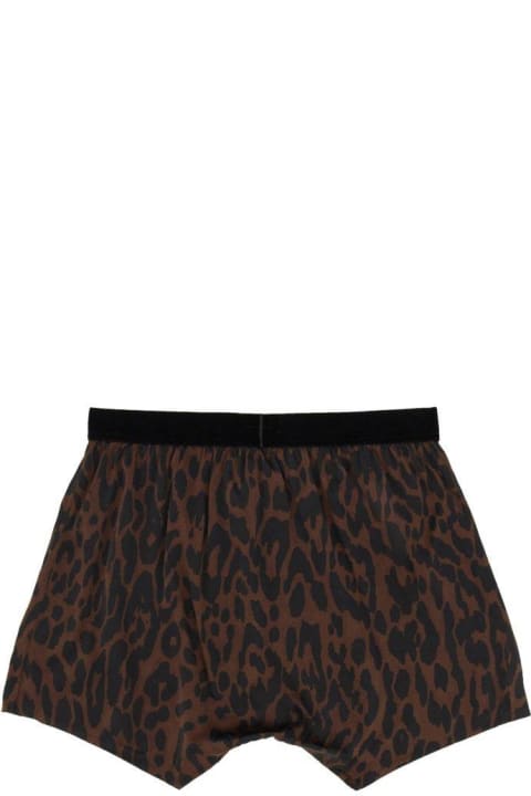 Tom Ford Underwear for Men Tom Ford Leopard Printed Logo Waistband Boxers