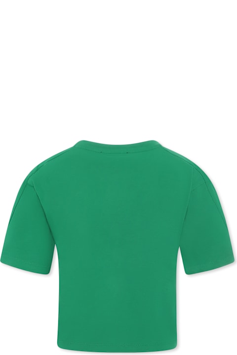 DKNY for Women DKNY Green Crop T-shirt For Girl With Logo