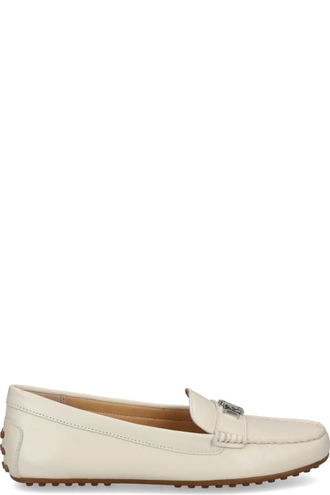 Ralph Lauren Flat Shoes for Women Ralph Lauren Moccasin In Soft White Leather