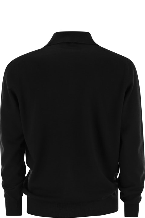 Brunello Cucinelli سترات لـ القسم الرجالي Brunello Cucinelli Cashmere Polo Neck Sweater