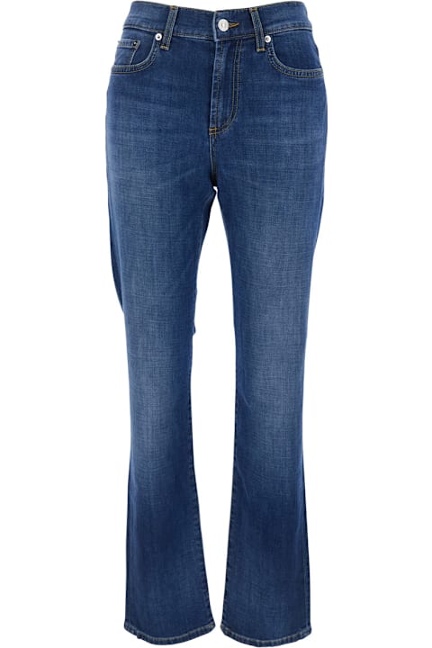 Roy Rogers Clothing for Women Roy Rogers Blue Five-pocket Jeans With Logo Patch On The Back In Denim Woman