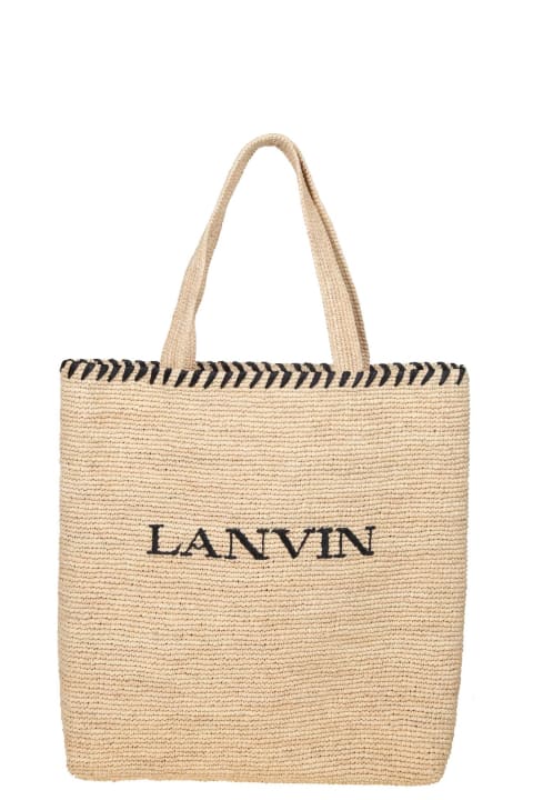 Fashion for Women Lanvin Tote Bag In Raffia With Embroidery