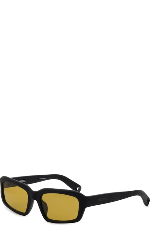 Eyewear Sale for Men Jacquemus Marino - Matte Black / Amber Lens Sunglasses