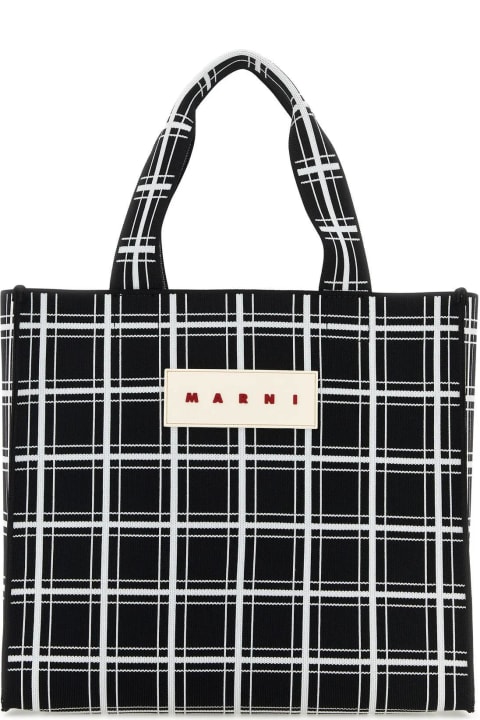 Marni Bags for Women Marni Embroidered Jacquard Shopping Bag