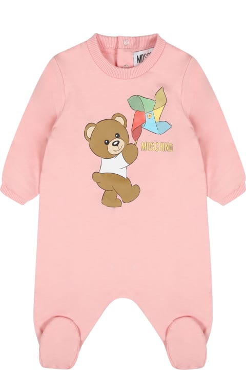 ベビーガールズのセール Moschino Pink Set For Baby Girl With Teddy Bear
