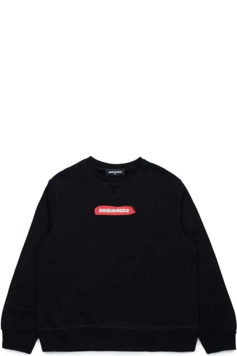 Sweaters & Sweatshirts for Boys Dsquared2 Black Cotton Sweatshirt