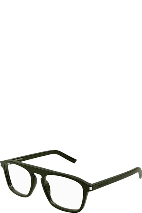 Eyewear for Women Saint Laurent Eyewear Saint Laurent Sl 157 Linea Corner Angle 011 Green Transparent Glasses