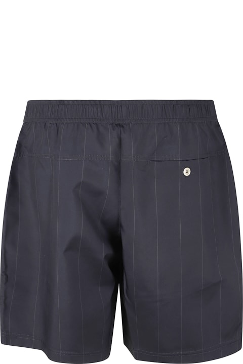 Pants for Men Brunello Cucinelli Logo Patched Stripe Shorts