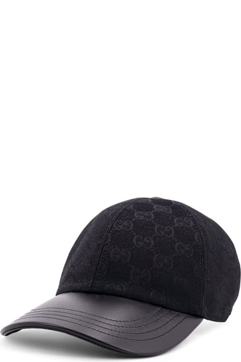 Gucci Hats for Women Gucci Baseball Cotton Blend Hat With Gg Motif