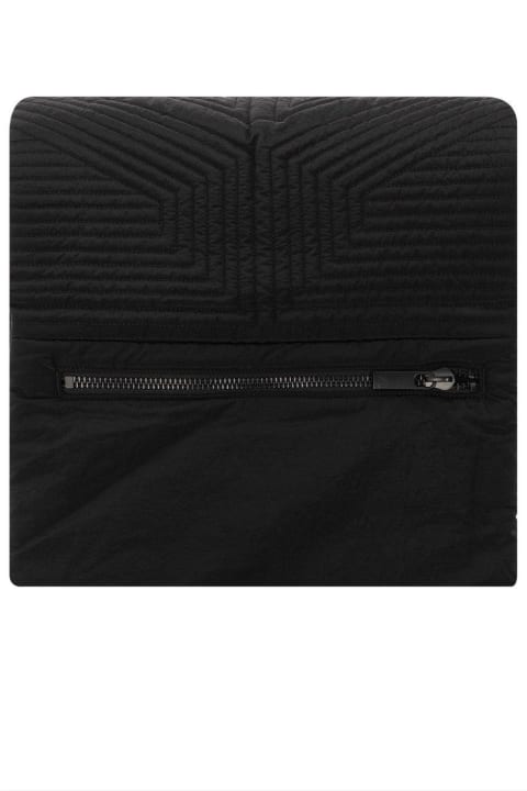 Fashion for Men Y-3 Logo-printed Zip-detailed Quilted Scarf
