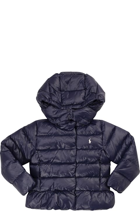 Homeware Polo Ralph Lauren Peplum Down Jacket With Hood