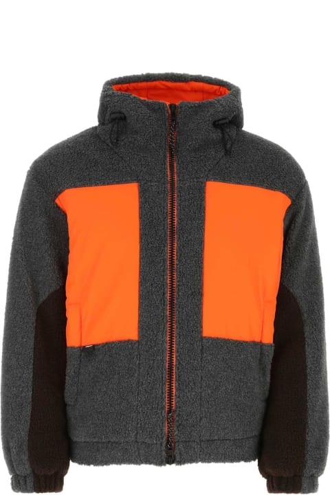 MSGM Coats & Jackets for Men MSGM Dark Grey Pile Padded Jacket