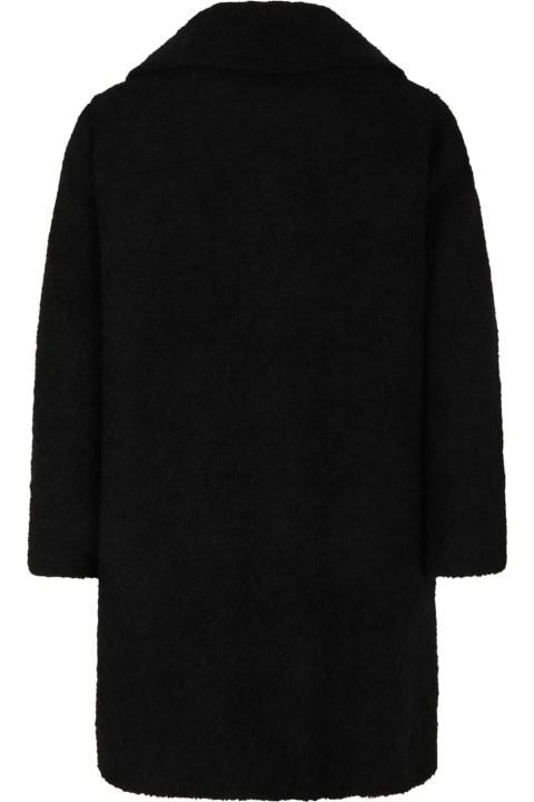 Black Coat For Girl With Logo