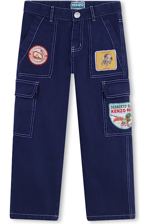 Kenzo Kids Bottoms for Boys Kenzo Kids Jeans With Application