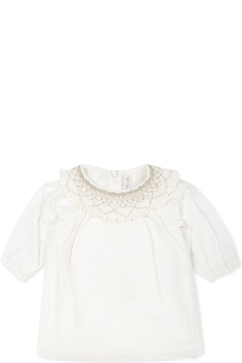 Homeware Tartine et Chocolat White Dress For Baby Girl With Embroidery