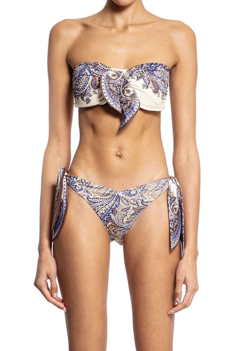 Zimmermann Swimwear for Women Zimmermann Pop Floral Printed Scarf Tie Bikini