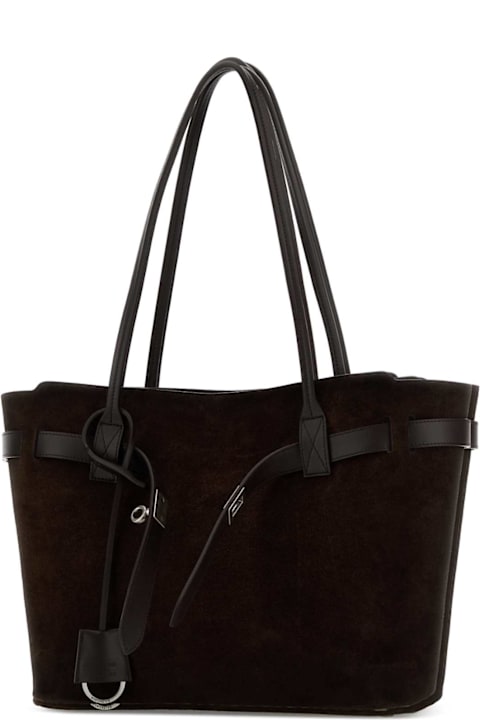 Balenciaga Dark Brown Suede Medium Bel Air Shopping Bag