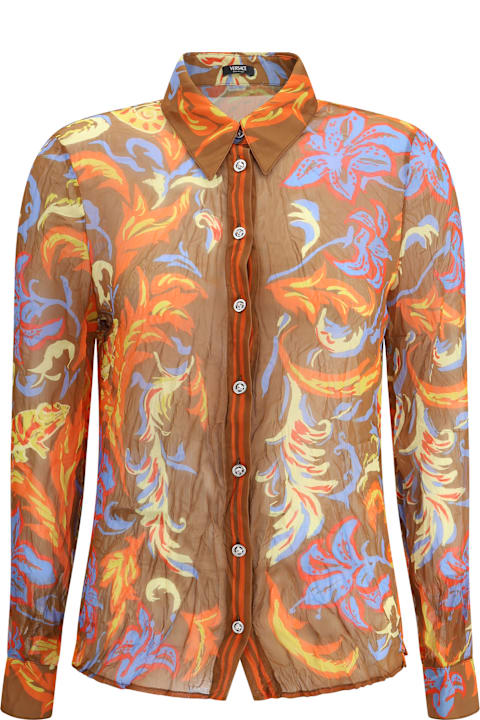 Versace for Women Versace Barocco Silk Crepe Shirt