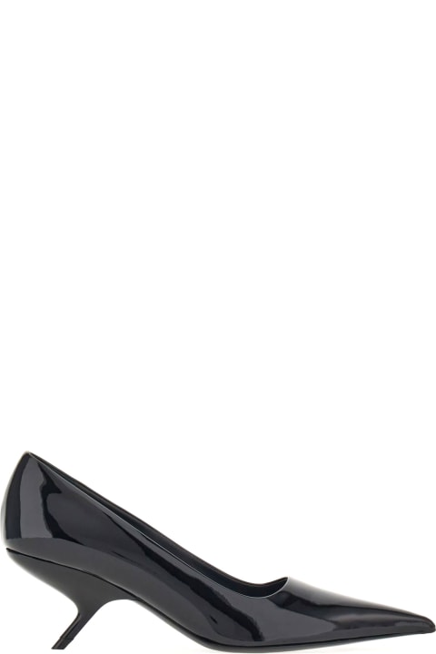 Ferragamo High-Heeled Shoes for Women Ferragamo Black Calf Leather Pumps