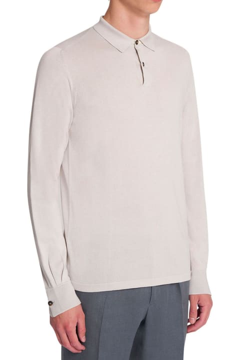 Fashion for Men Kiton Jersey Poloshirt L/s Cotton
