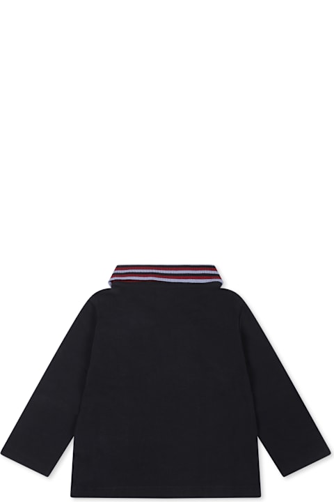 Homeware Etro Blue Polo Shirt For Baby Boy With Pegasus