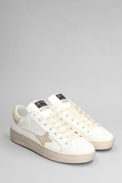 メンズ AMA-BRANDのスニーカー AMA-BRAND Sneakers In White Suede And Leather