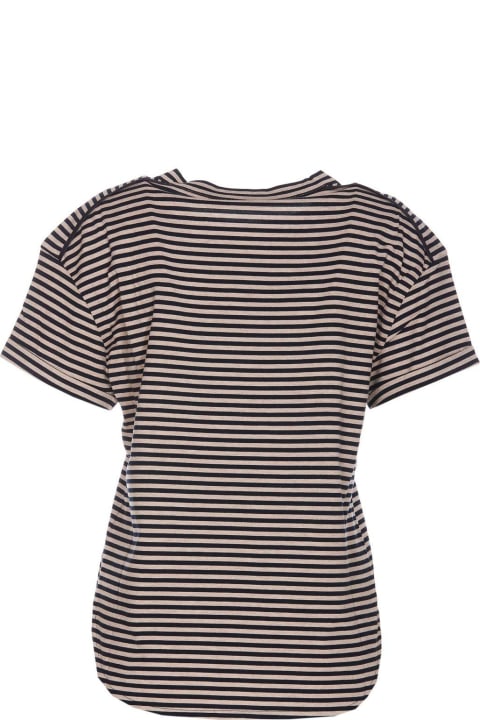 Brunello Cucinelli Clothing for Women Brunello Cucinelli Striped Crewneck T-shirt