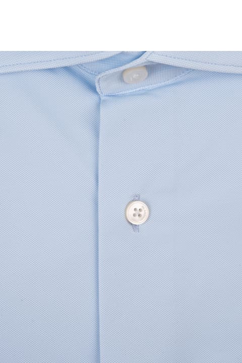 Glanshirt Shirts for Men Glanshirt Slim Fit Shirt In Light Blue Technical Fabric