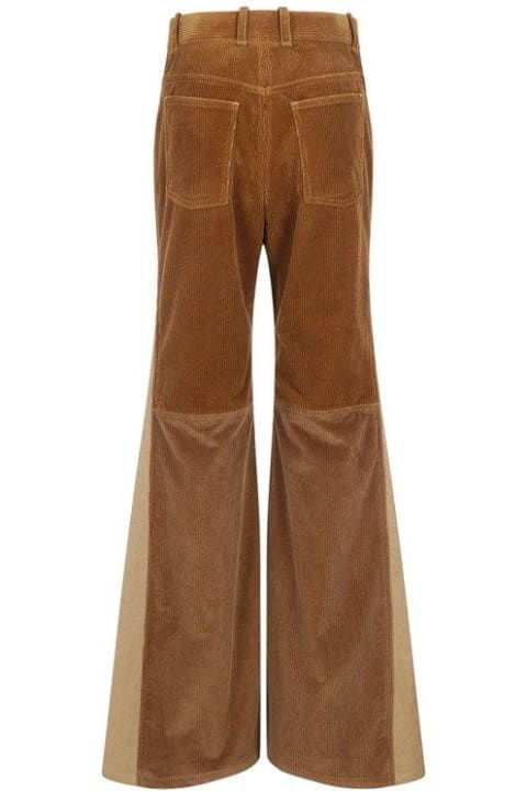 Chloé Pants & Shorts for Women Chloé Patchwork Flared Trousers