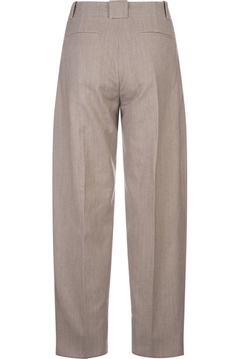 Agnona for Women Agnona Sand Wool Blend Tailoring Trousers