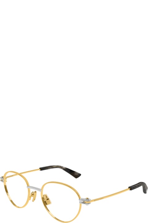 Bottega Veneta Eyewear Eyewear for Men Bottega Veneta Eyewear Bottega Veneta Bv1382o Linea Ribbon 002 Gold Transparent Glasses