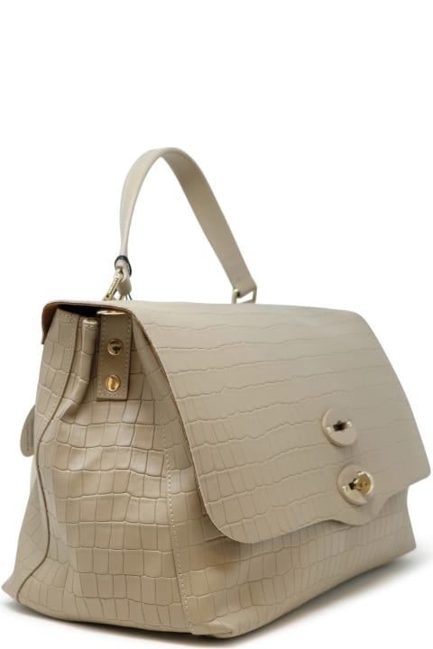 Fashion for Women Zanellato Zanellato 068090-0740000-z1110 Beige Postina Cayman M Leather Handbag