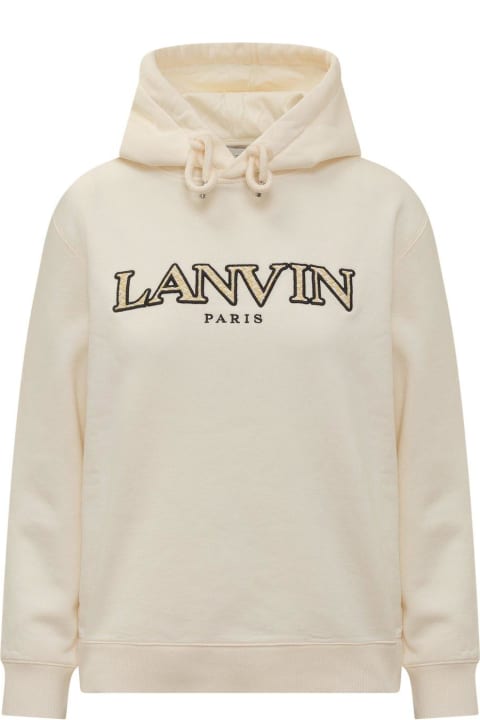 Homeware Lanvin Logo Embroidered Drawstring Hoodie
