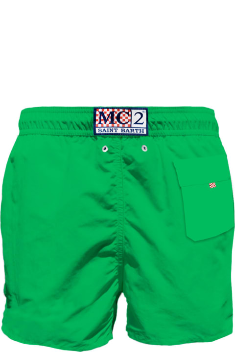 Homeware MC2 Saint Barth Green Man Swim Shorts With Pocket