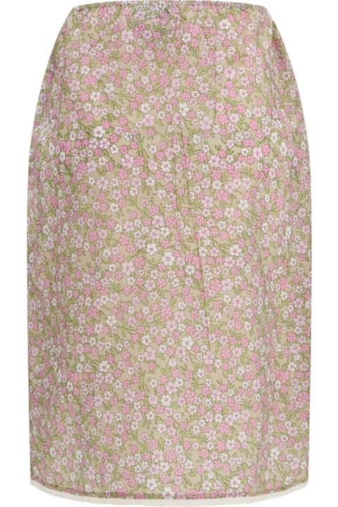 Homeware Prada Floral Midi Skirt
