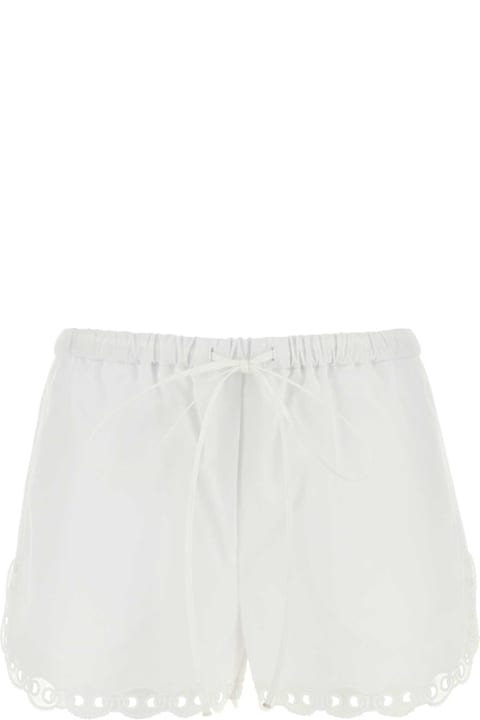 Gucci Clothing for Women Gucci White Poplin Shorts