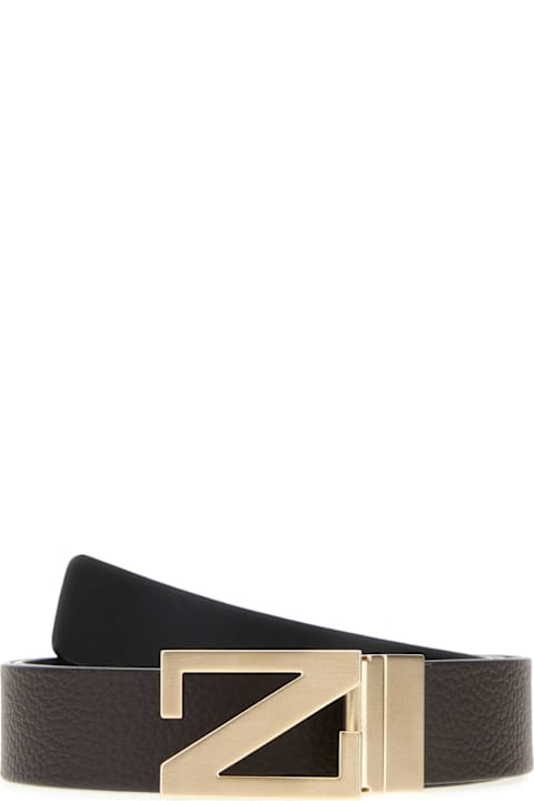 Zegna for Women Zegna Brow Leather Reversible Belt