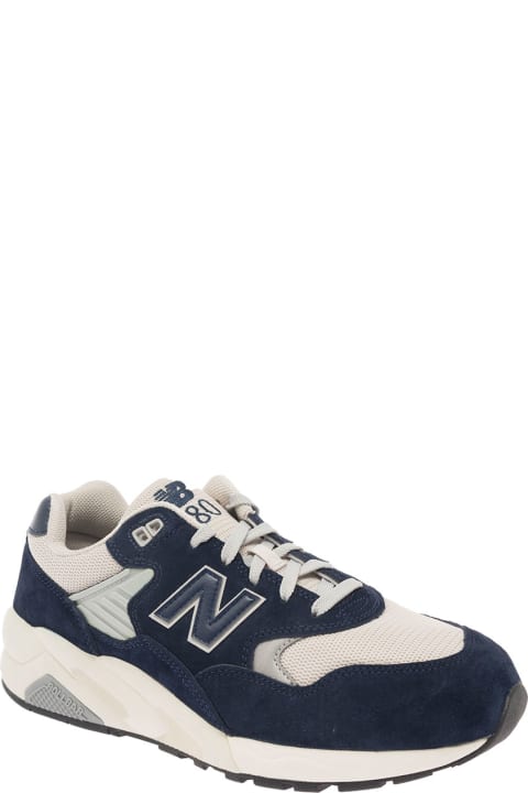 Fashion for Men New Balance Blue And White Low-top Sneakers With Suede Inserts And Logo Patch In Leather Man