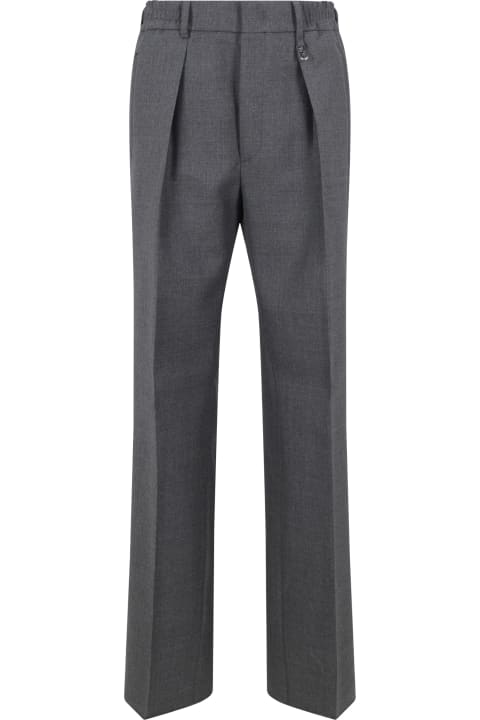 Men's Wool Blend Trousers With Pleats by Fendi | Coltorti Boutique