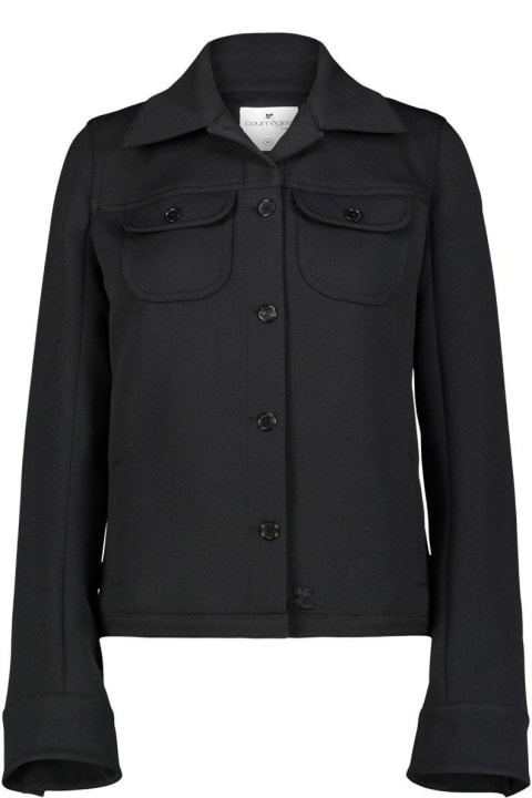 Courrèges Coats & Jackets for Women Courrèges Twill Trucker Overshirt