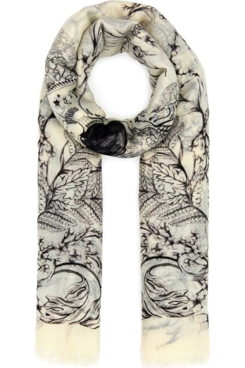 ウィメンズ Alexander McQueenのスカーフ＆ストール Alexander McQueen Printed Wool Foulard