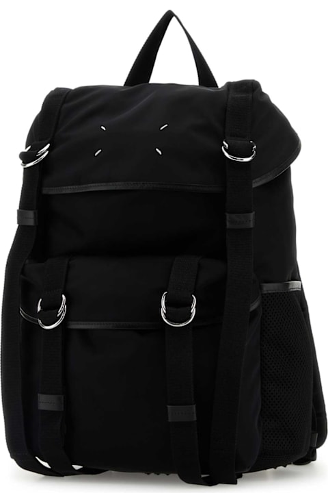 Maison Margiela Black Canvas Backpack