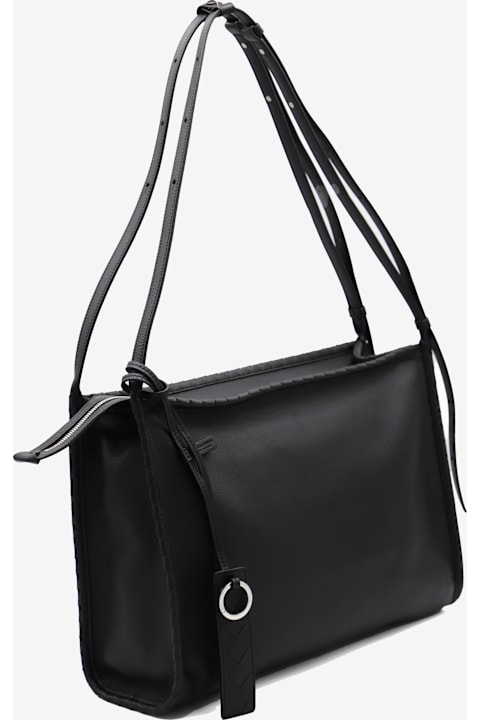 Homeware Bottega Veneta Black Leather Corriere Bag